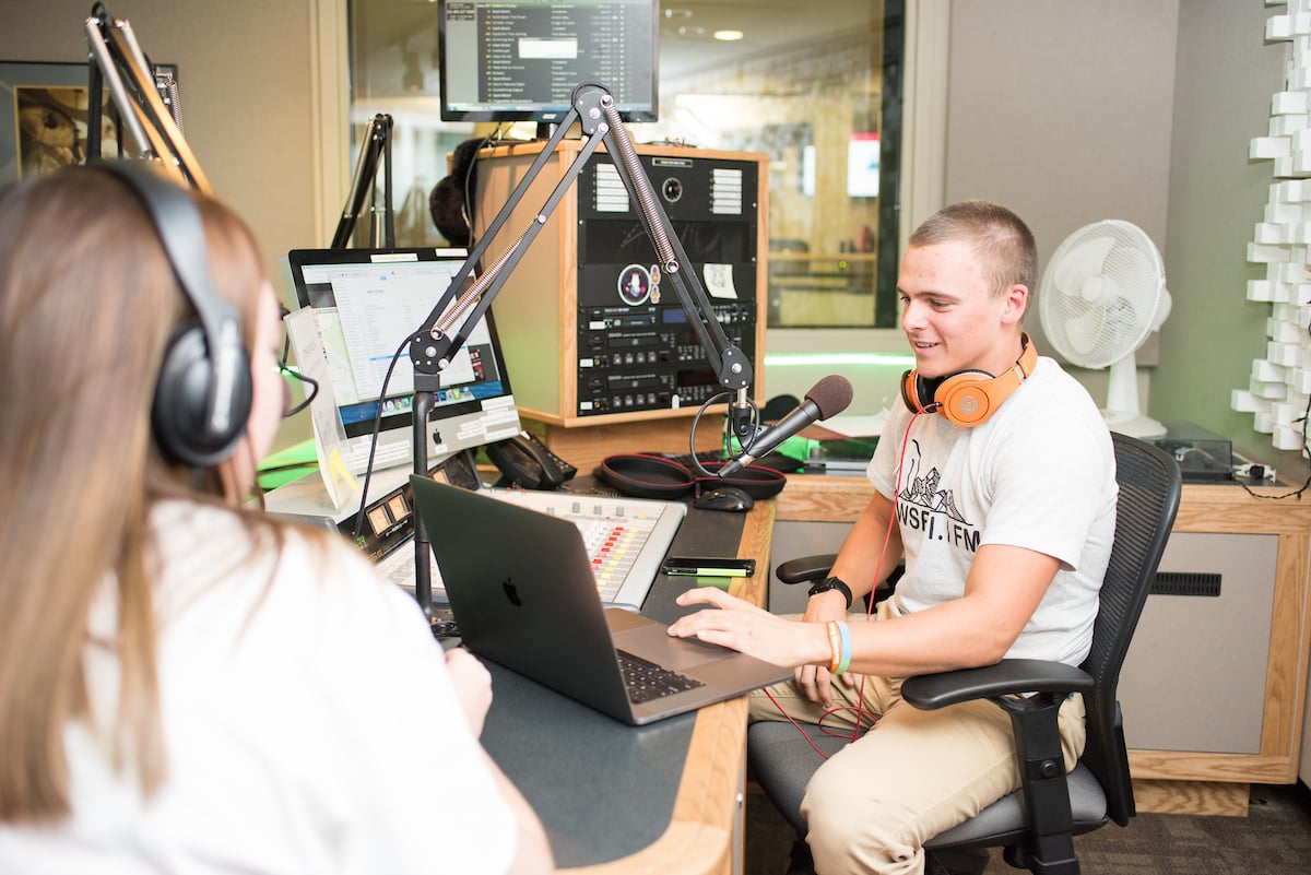 An interview over the air.