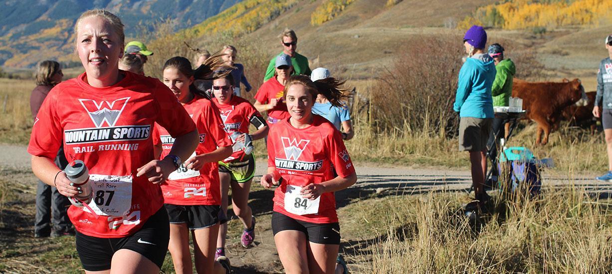 A Trail Running Team member works out at Hartman Rocks just a few miles from Western's campus