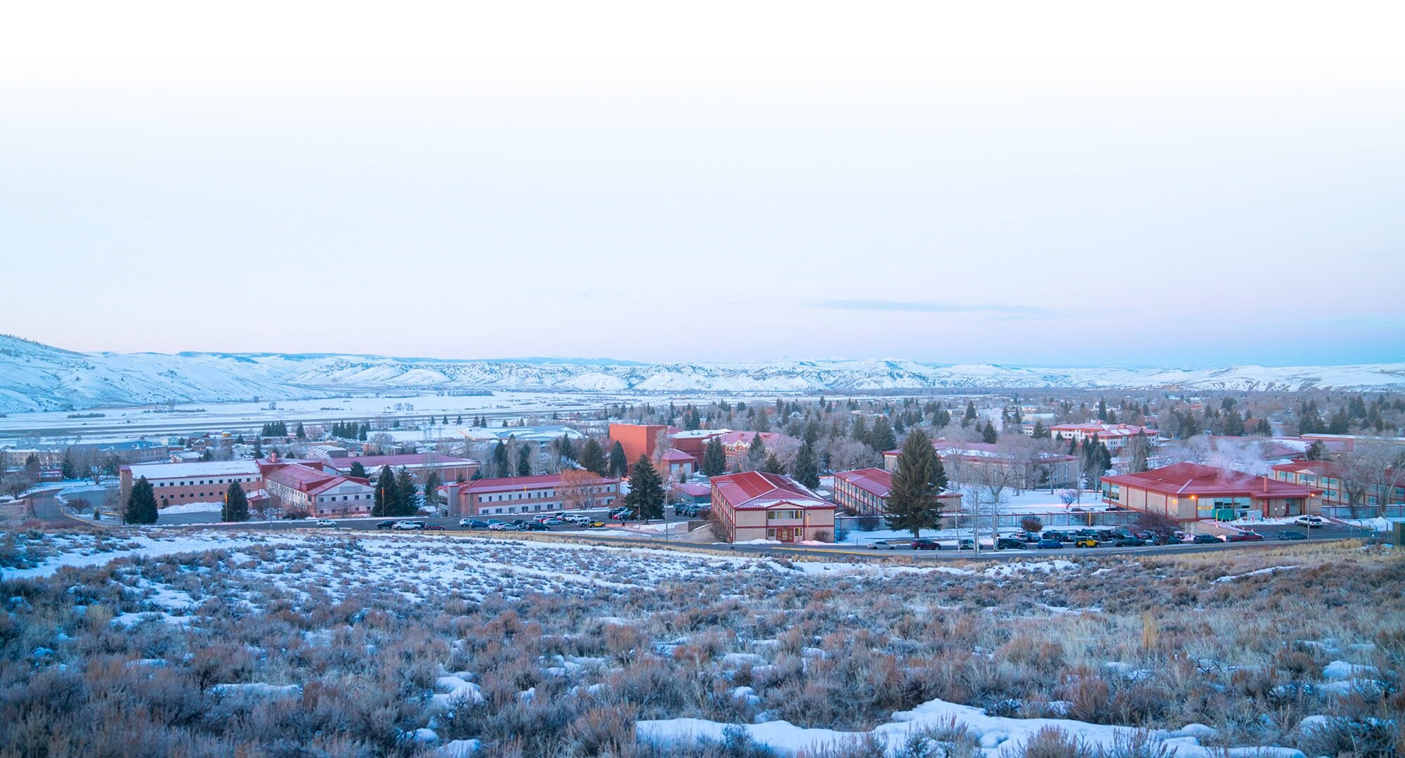 WCU admissions office, image of Western campus winter