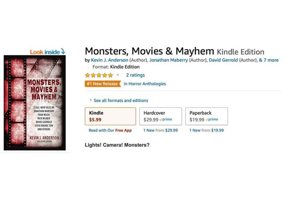 Amazon Book Monsters, Moviews & Mayhem