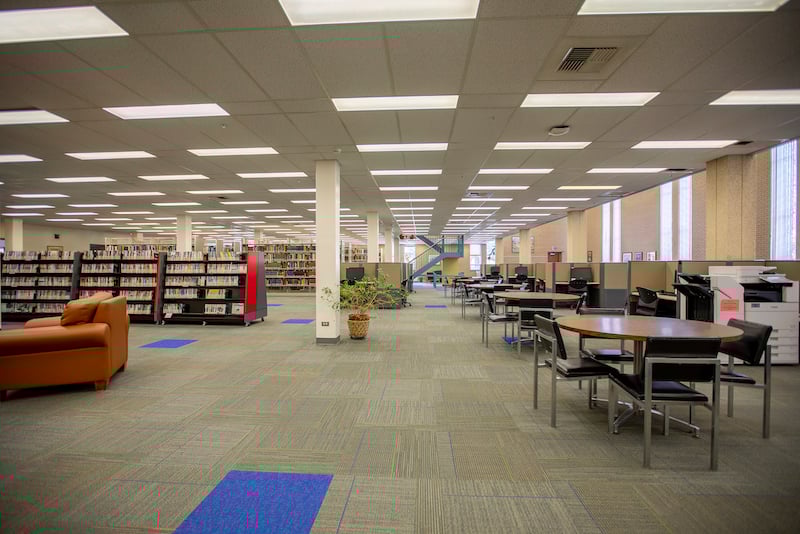 Leslie J. Savage Library first floor interior