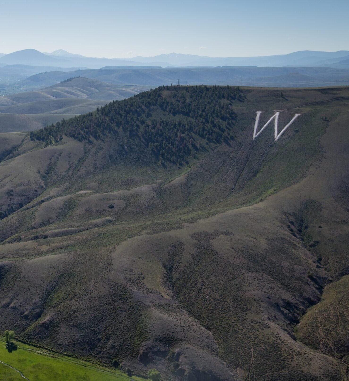 Aerial view of W Mountain