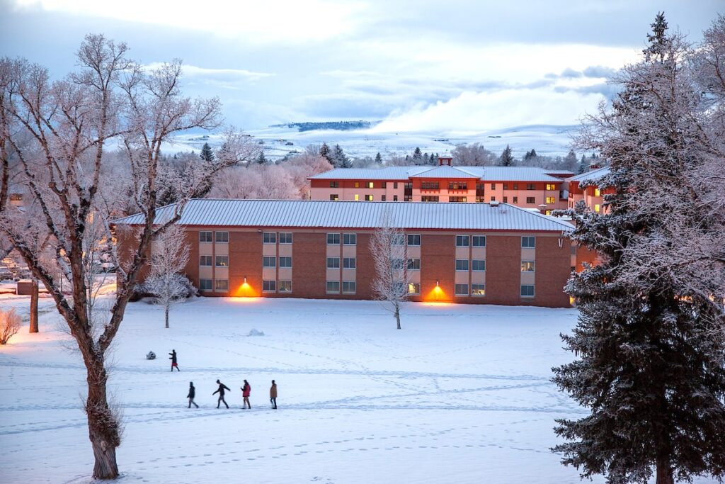 western campus outdoors in the winter