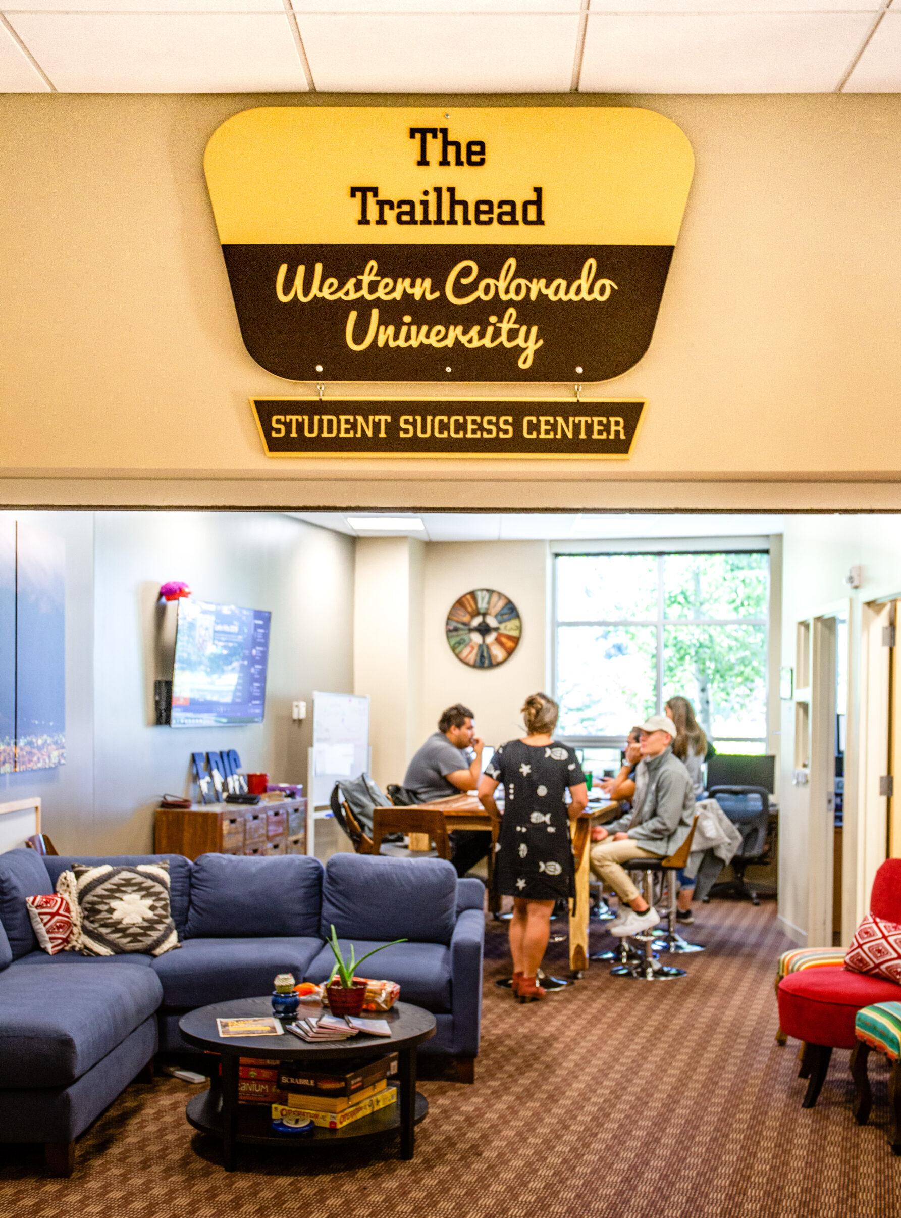 The EPIC Mentors hang out in The Trailhead student success center