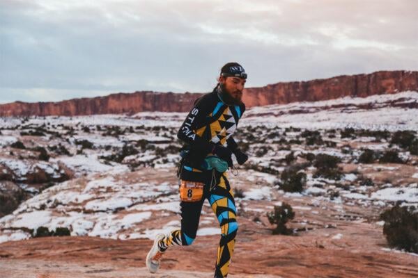 Timberlin Henderson competes in a trail running race