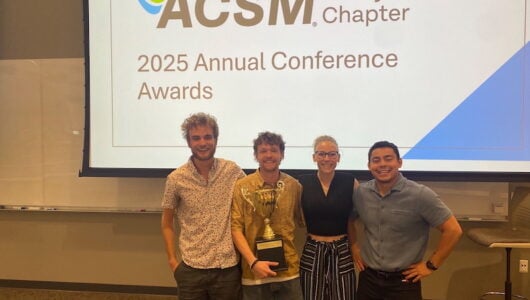 Western's student winners pose for a group shot with their award.