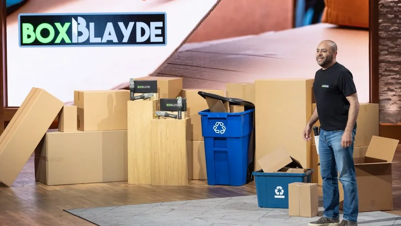 Rob Wright present BoxBlayde on Shark Tank.