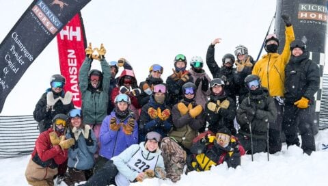 The Mountain Sports team poses with their trophies.