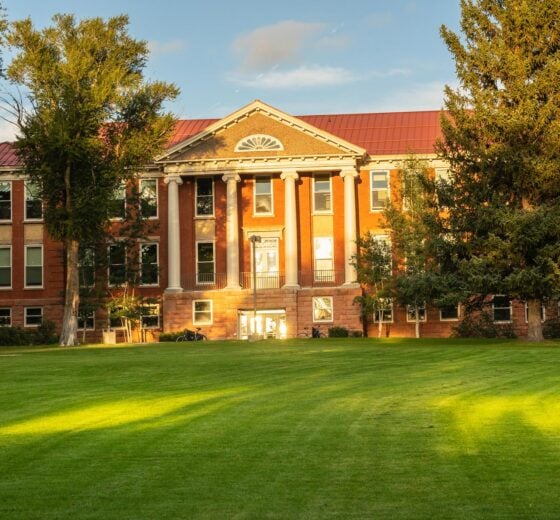 Taylor Hall at golden hour.