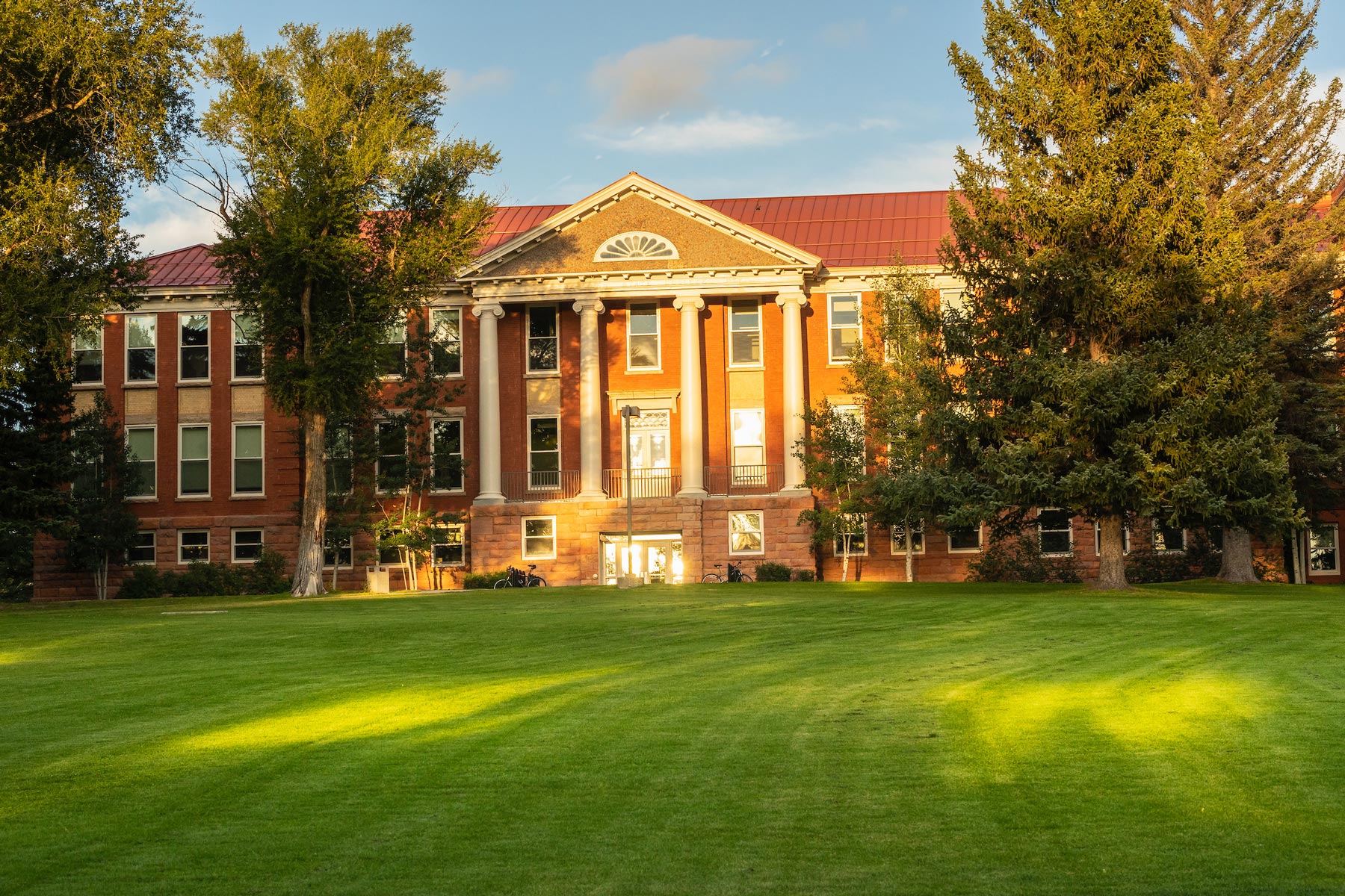 Taylor Hall at golden hour.