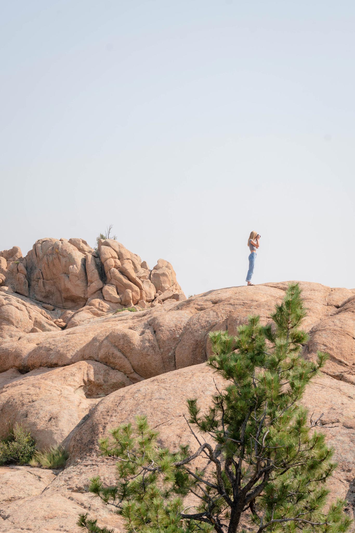 Mary Donohue take photographs of Hartman rocks
