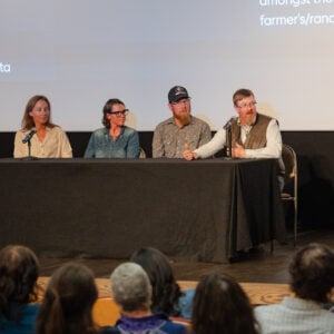 Headwaters panel talks on issues related to the agriculture scene in Gunnison Colorado and the importance of Central state farmers