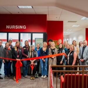 Ribbon cutting with the program directors for the new nursing program at Western.