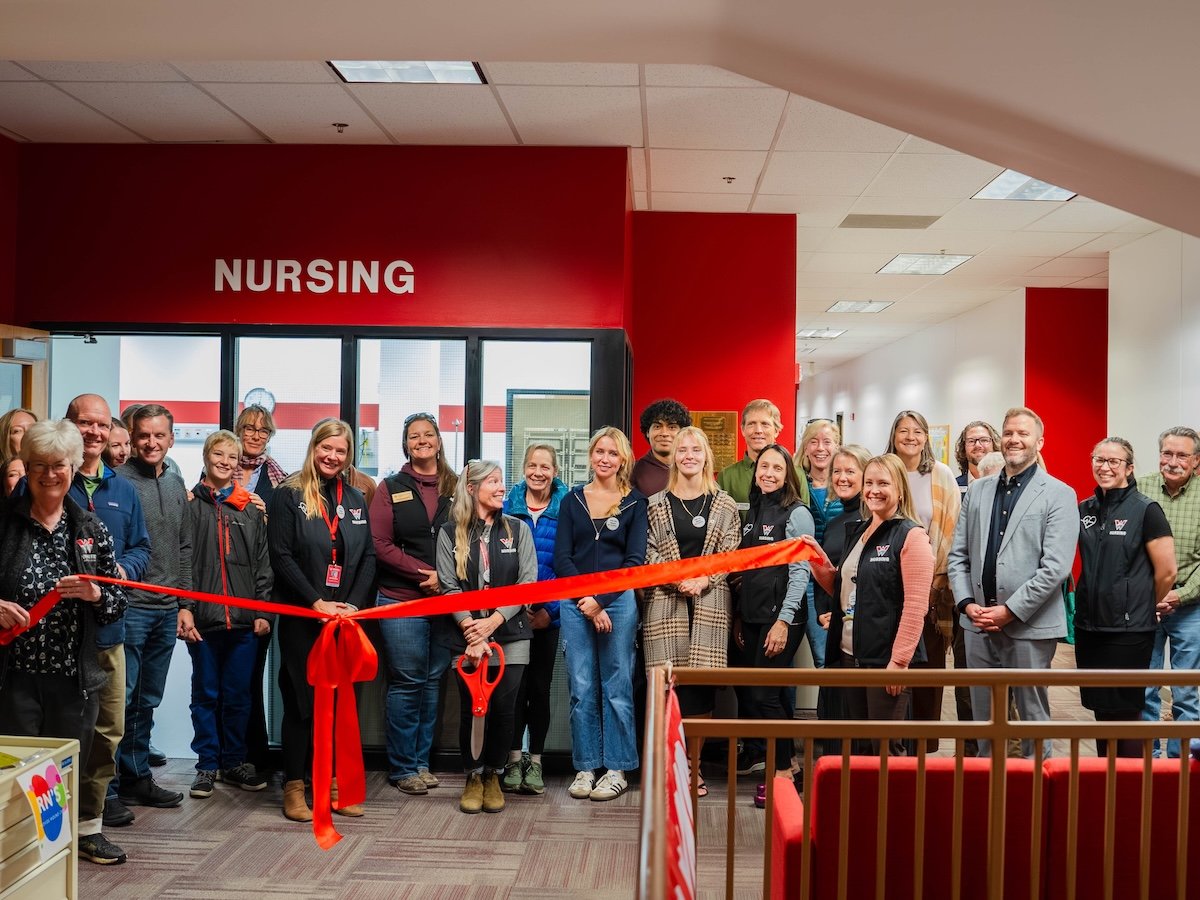 Ribbon cutting with the program directors for the new nursing program at Western.