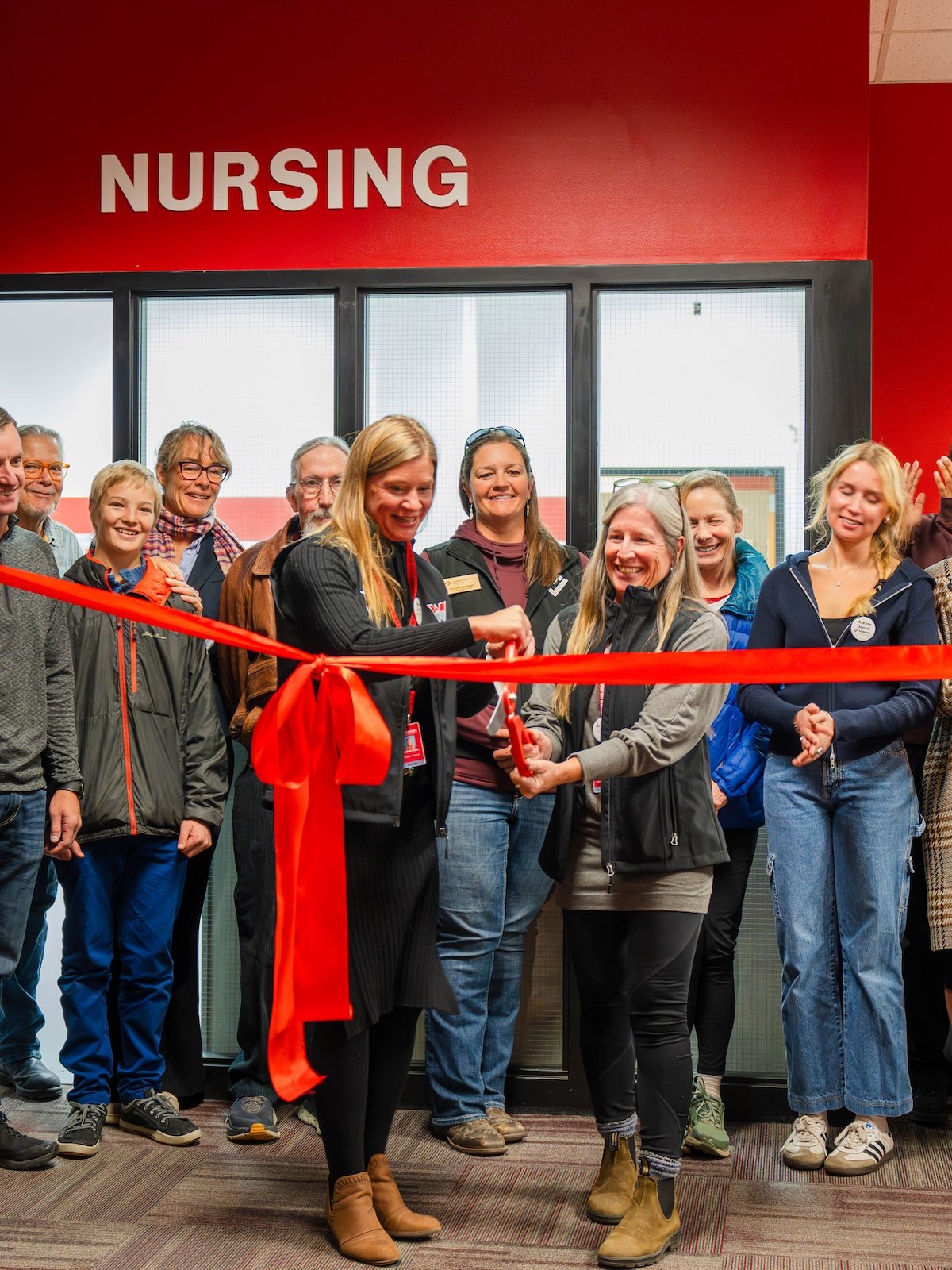 Nursing program directors cut the ribbon at the new nursing program at Western.