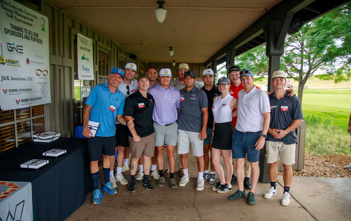 Golfers smile after the tournament