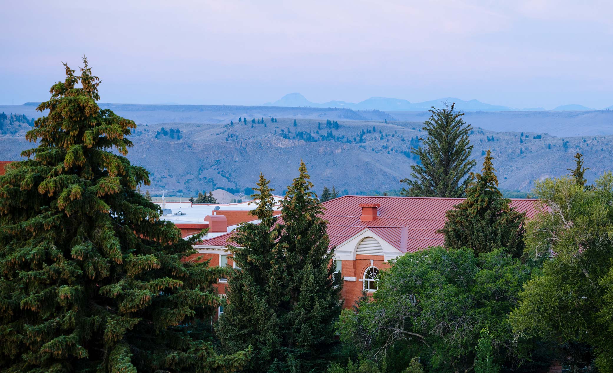 Taylor Hall at sunrise.
