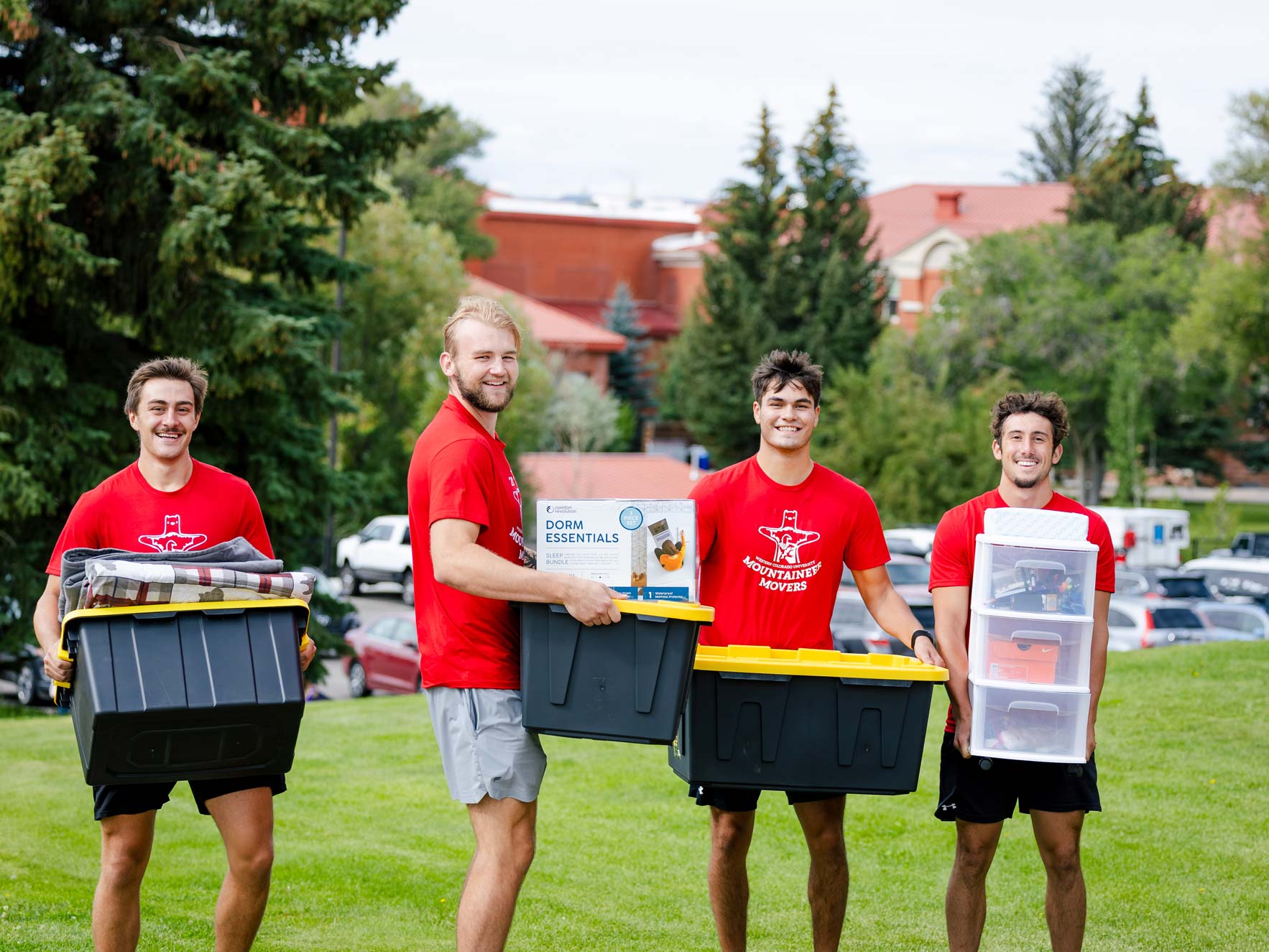 Mountaineer Movers help first-year students move their belongings into the dorms.