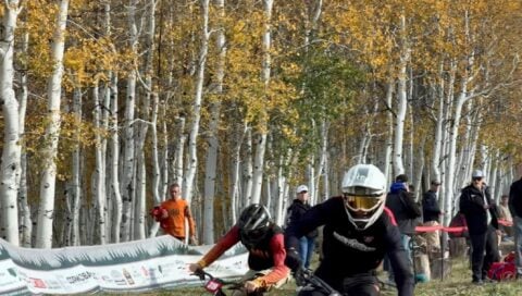 Male Western Mountain Biker Competes at Mountain Bike Nationals