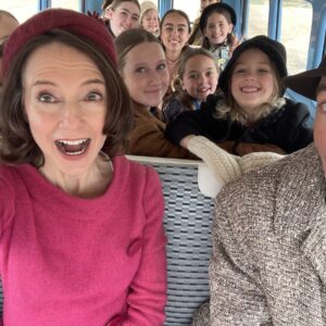 Steven Cole Hughes on set with fellow actors.