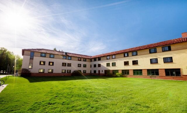 A photo of Chipeta Hall from the Northwest side of the building