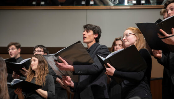 Western hosted the 68th annual firemen's concert to benefit the Gunnison volunteer fire department. Directed by Heather Roberson, Ph.D., Western choir singers performed popular medleys and traditional songs. They even collaborated with the Western steel drum band.
