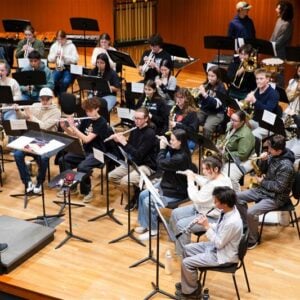 The band practices together at the 73rd annual All-Colorado Honor Band Festival.