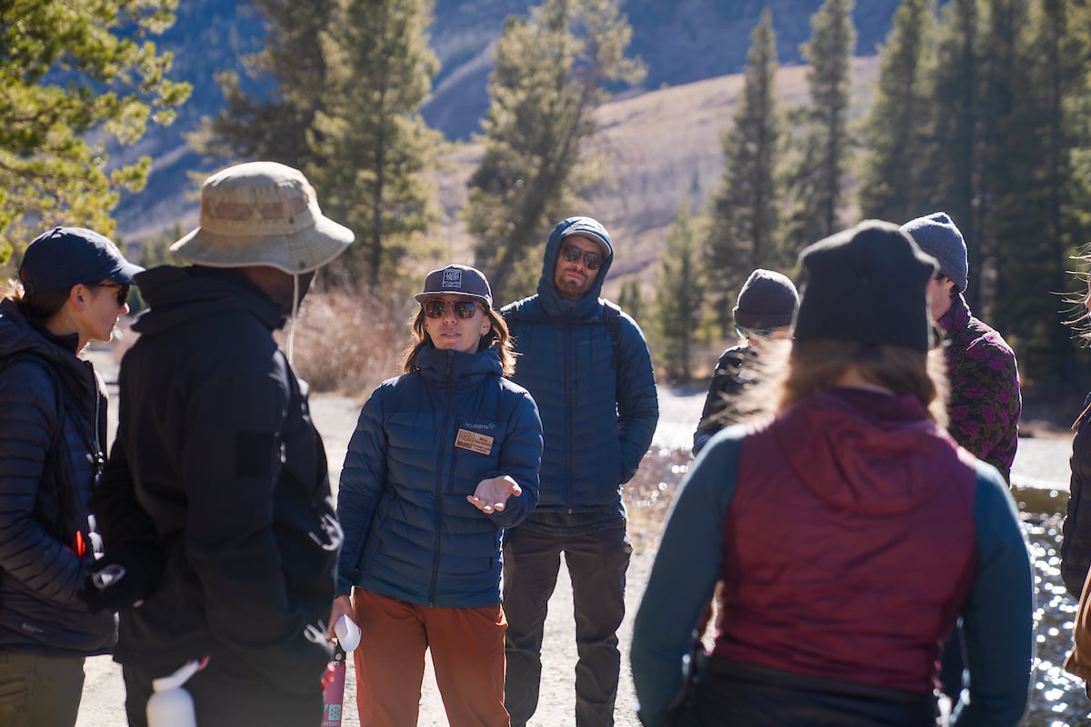 Mars Charlebois speaks to MEM students and alumni about the Crested Butte Land Trust in the Gunsight Bridge area of Crested Butte, Colorado.
