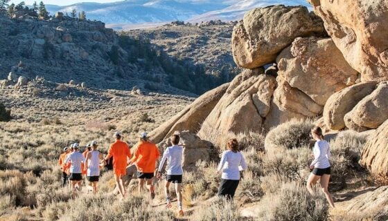 Trail running Practice at Hartman Rocks