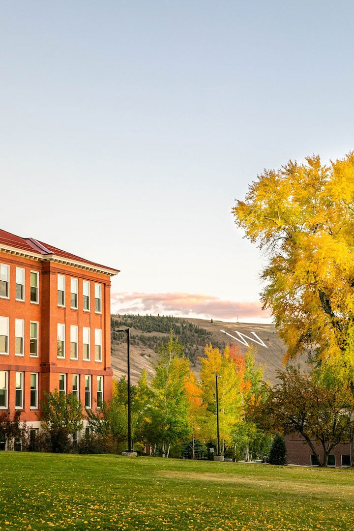 Shot of Western Colorado University and the "W" during fall time.