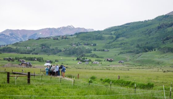 Verzuh Ranch field under Crested Butte Mountain.