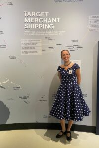 Sarah by museum exhibit