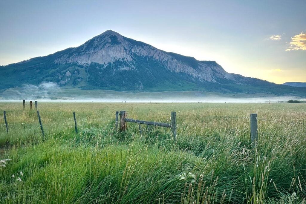 A landscape view of the ranch.