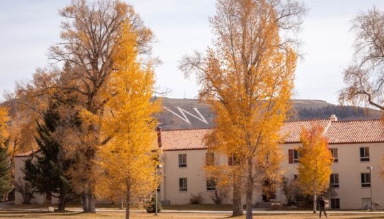 W Mountain viewed from Taylor Lawn during the fall.