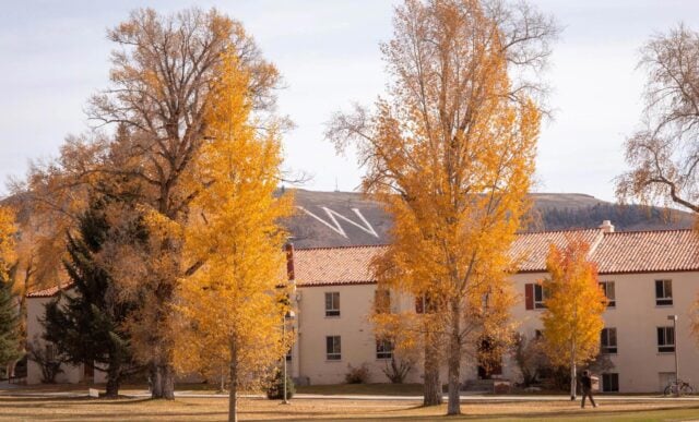 W Mountain viewed from Taylor Lawn during the fall.