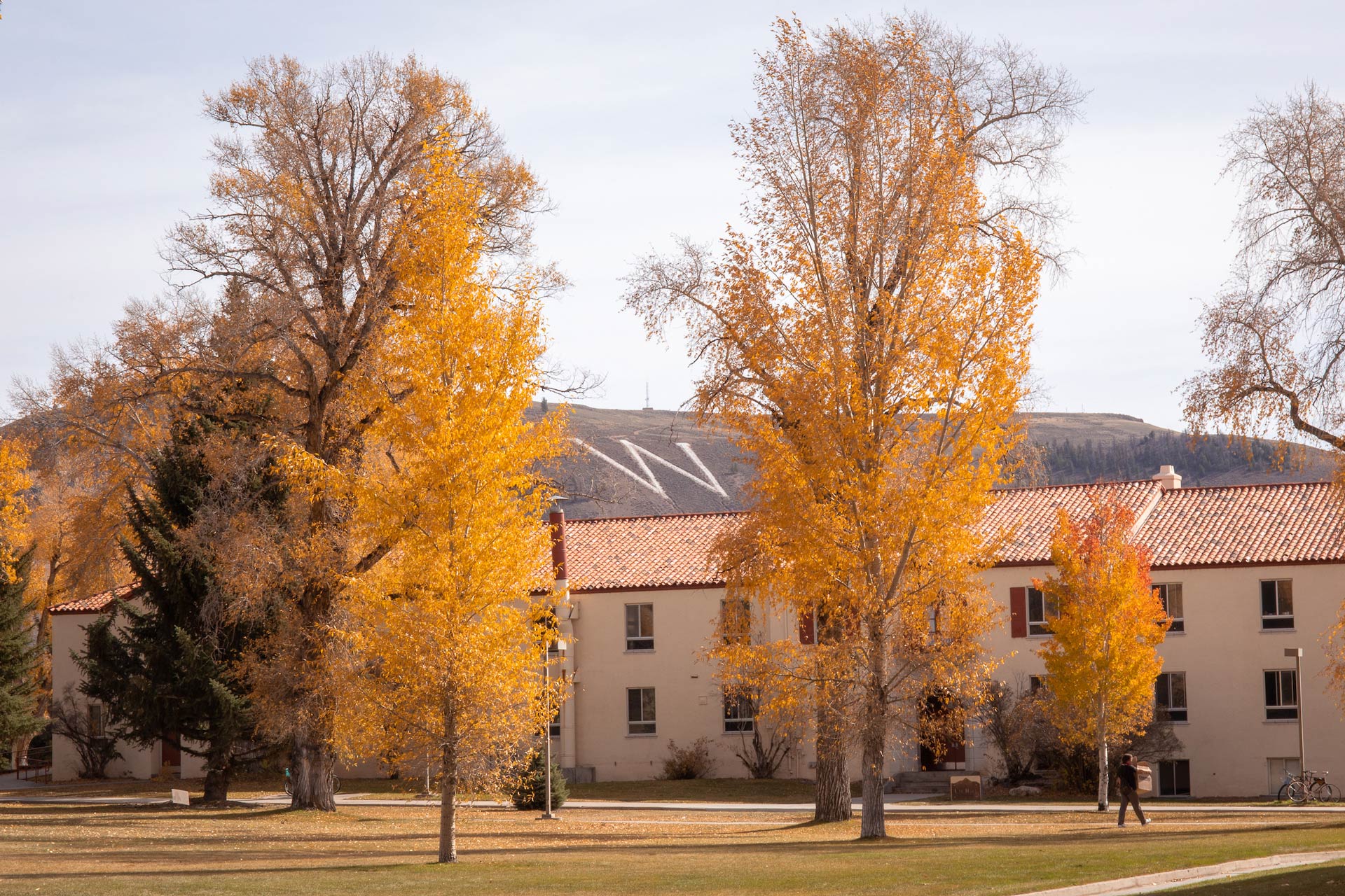 W Mountain viewed from Taylor Lawn during the fall.