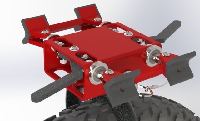 Rendering of the Mountain Rescue litter system.