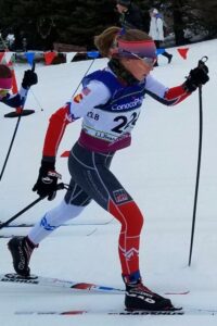 Western student skiing