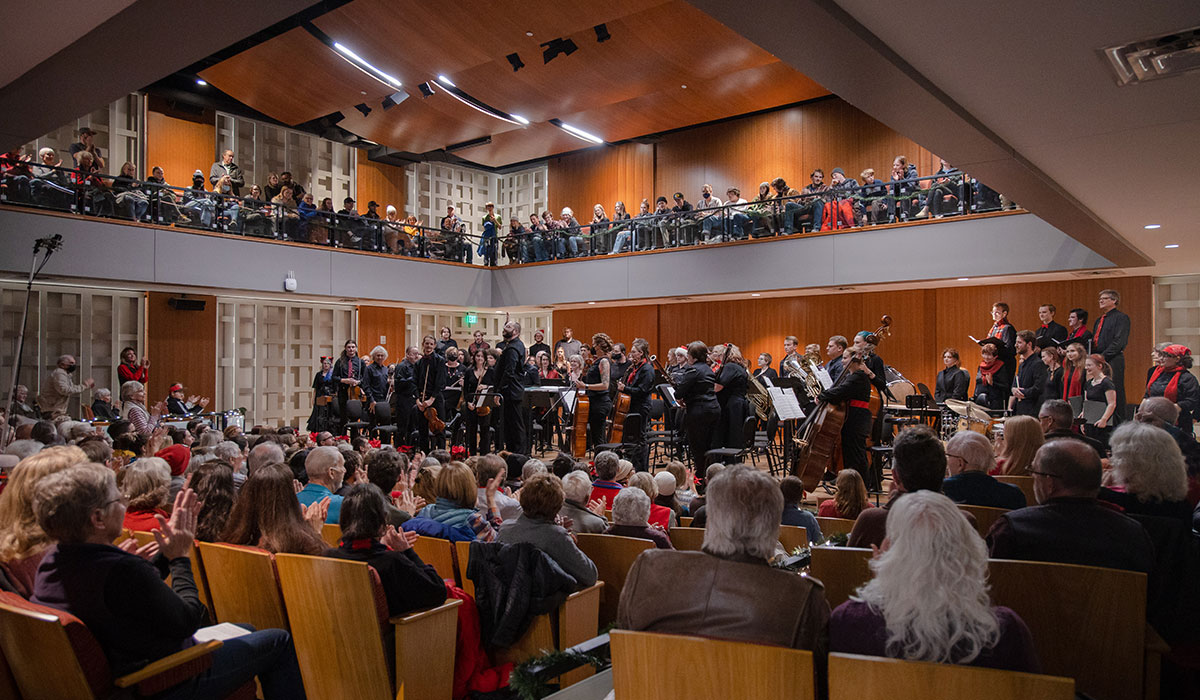 A full house at the Holiday Gala in Kincaid Concert Hall