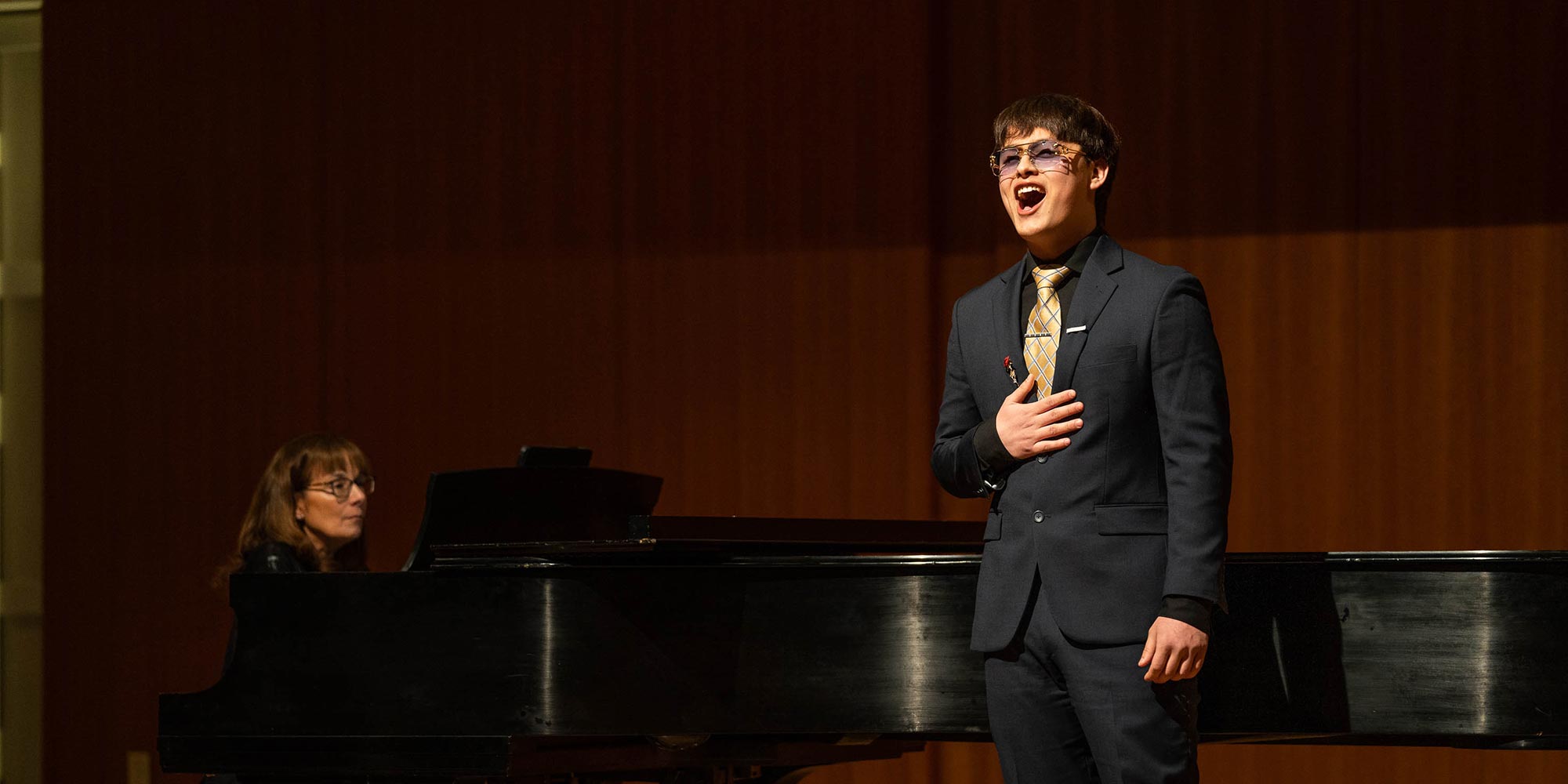 Students participating in the Damson Music Competition
