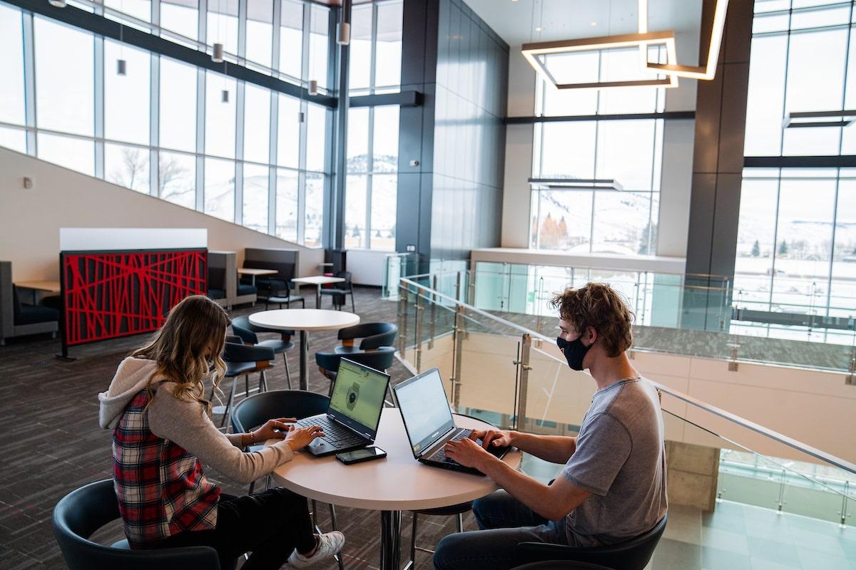 best colleges for data analytics: students sitting in Rady building