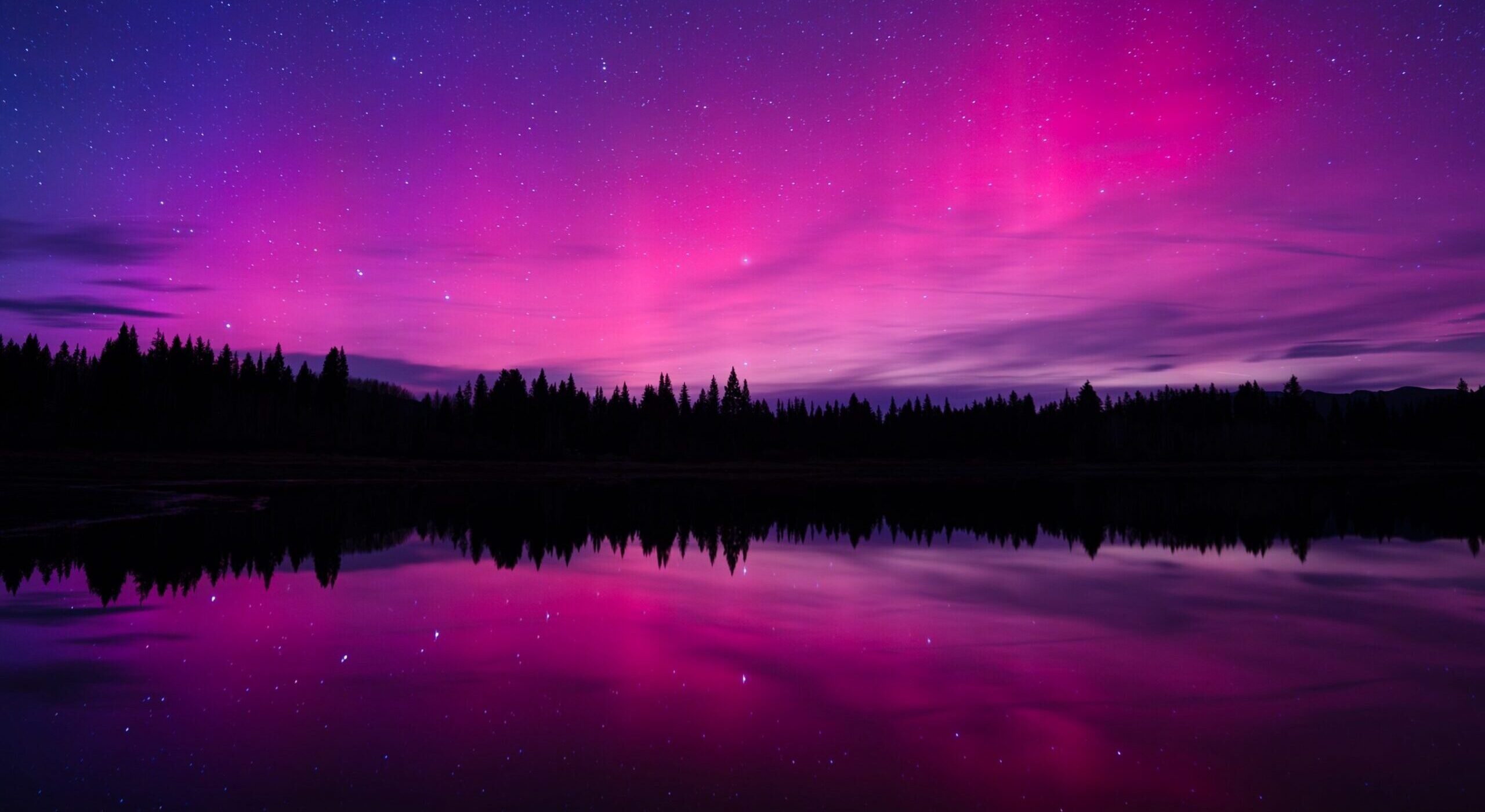 The aurora borealis over Lost Lake on Kebler Pass in Colorado.